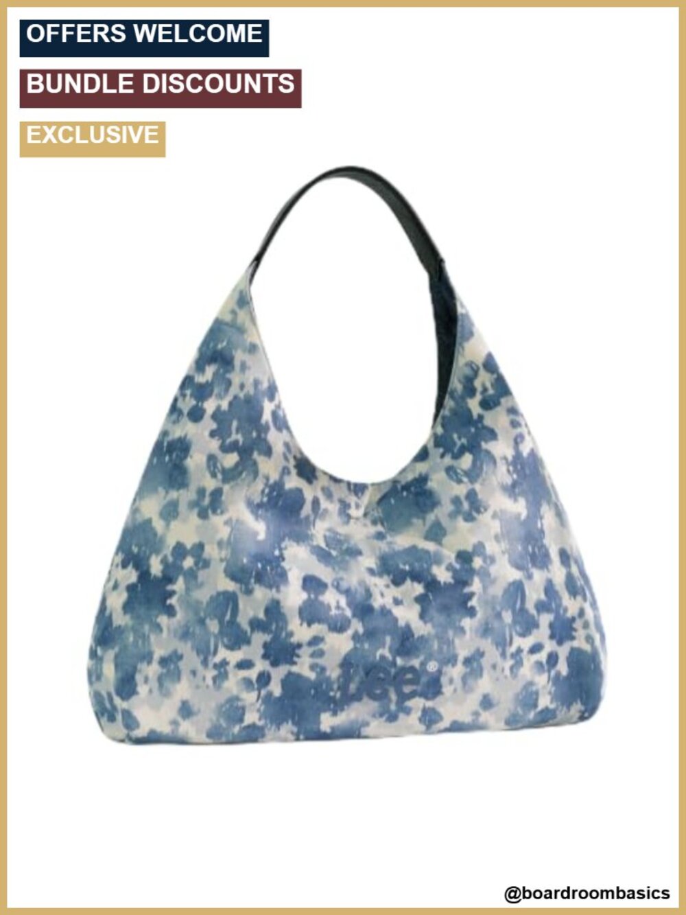 Lee Denim Tote Bag for Women Reversible Slouchy Hobo Shoulder Purse
